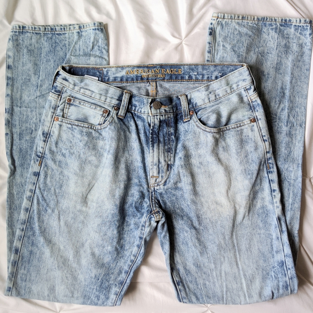 American Eagle Boot Cut Jeans Acid Washed 34x36